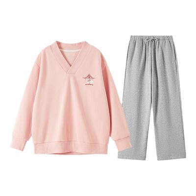 形内保暖摇粒绒睡衣套装