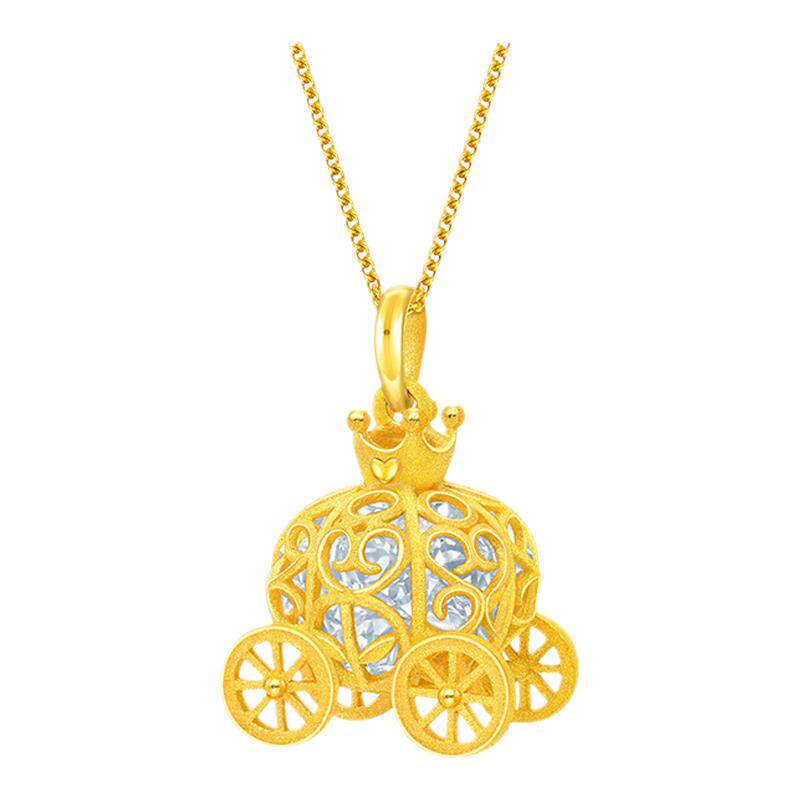 justgold镇金店奇妙吊坠足金黄金