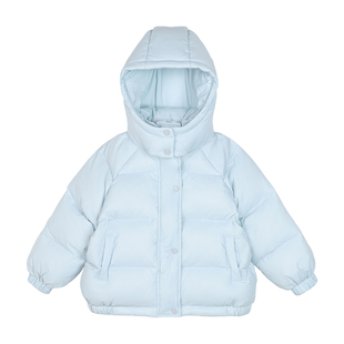 小O宝Okids童装宝宝小泡芙面包羽绒服女短款2025冬季女童三防外套