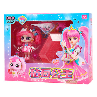 正版奇妙萌可钻石公主娃娃闪亮宝石萌可手机套装女童玩偶儿童礼物