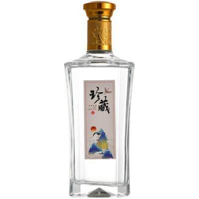 批发一斤装玻璃透明玻璃空酒瓶