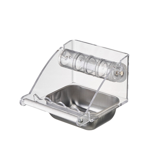 啾星人鹦鹉益智食盒不锈钢喂食盆防撒内挂大容量和尚小太阳鸟用具