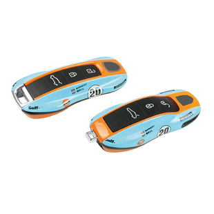 适用于保时捷海湾石油蓝色钥匙壳扣卡宴macan911帕拉梅拉718Tayca