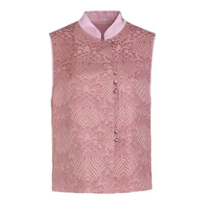 乔万尼马甲女款2026新款春国风桑蚕丝提花百搭流行高级感EM3H320