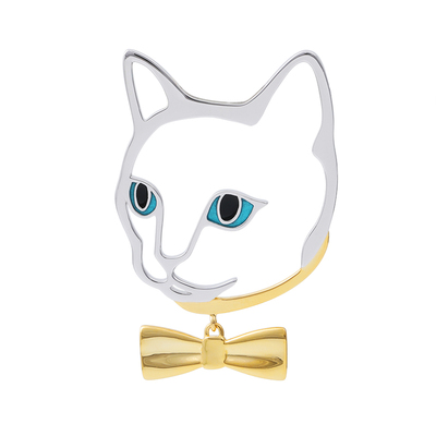 单只设计师纯银小众猫咪