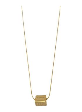 复古钛钢不掉色三面三角形项链