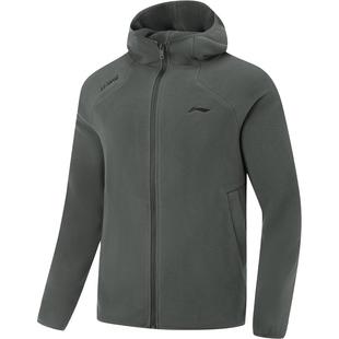 李宁抓绒衣男冬季官方新款加绒内搭上衣保暖摇粒绒外套男运动卫衣