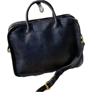 【36x26x10】1.2MOZE真皮公文包斜挎包简手提电脑包复古小众包