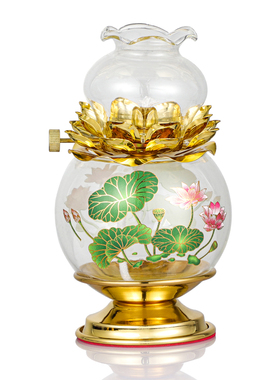 玻璃供佛前老式风小水晶照明莲花