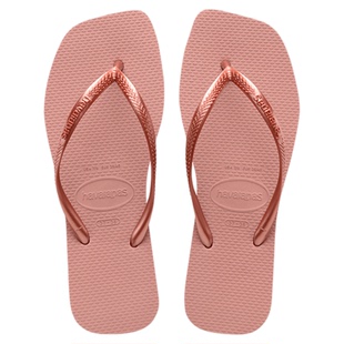 Havaianas哈唯纳Square新款方头女海边沙滩人字拖软底外穿凉拖鞋