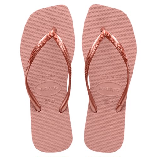 Havaianas哈唯纳明星同款Square新款方头女人字拖软底外穿凉拖鞋