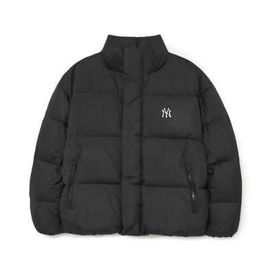 MLB官方 男女同款经典时尚纯色百搭立领排骨服羽绒服23冬季DJB07