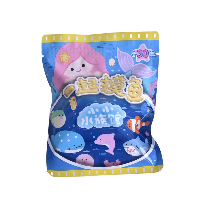 朴坊海洋冰箱贴毛绒盲盒海獭
