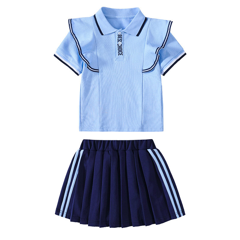 幼儿园园服表演服夏季小学生校服班服毕业照珠地棉B类/校服定制