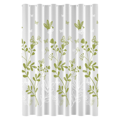 卫生间浴室免打孔防水浴帘套装