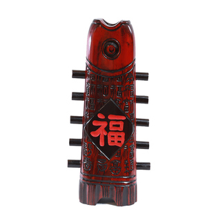 天津赵氏贡掸 鸡毛掸子用插瓶-野生桃木百福鱼(富裕)不含掸子