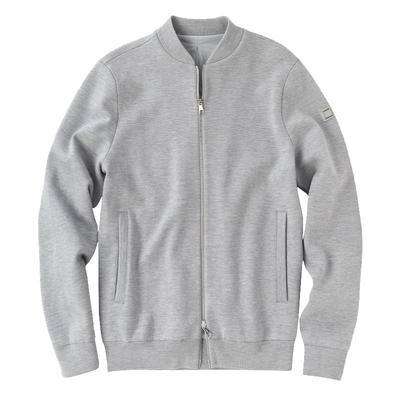 布先生轻奢双拉链棒球领毛衣外套