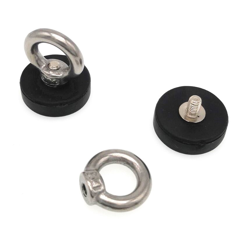 帐篷天幕可对吸包胶强磁 彩色D43全包胶吸盘软胶保护强力磁钢挂钩