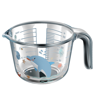 玻璃量杯带刻度耐高温微波炉热牛奶家用厨房烘焙打蛋杯子计量水杯