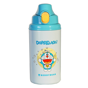 杯具熊儿童保温杯哆啦A梦联名双饮水杯宝宝吸管杯幼儿园学生水壶