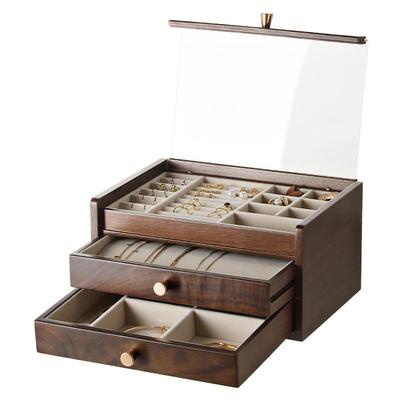 懒角落实木首饰盒高档精致大容量