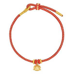 老凤祥凤享好礼黄财神招财盲盒足金转运珠手绳新年礼物生日礼物