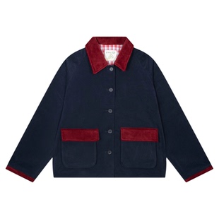 SEE YOU at PIZZA外套女2026春季新款甜美两穿巴恩风夹克衫602810