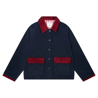 SEE YOU at PIZZA外套女2026春季新款甜美两穿巴恩风夹克衫602810