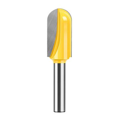 木工圆底刀8柄修边机刀头加长加深双弧雕刻机圆底刀专用工具铣刀