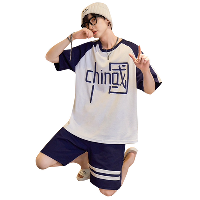 夏季男士睡衣纯棉短袖青少年学生