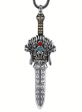 s925纯银霸气男士狮王勇者吊坠