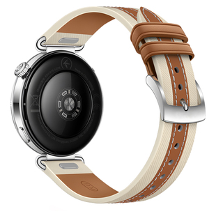 新款马鞍棕适用华为gt6表带gt5pro手表原装同款watchgt4女士复合素皮watch5秋冬智能按压式按键透气替换腕带