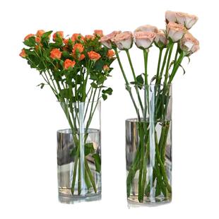 特大号亚克力透明花瓶水养鲜花富贵竹专用大口径防摔落地客厅装饰