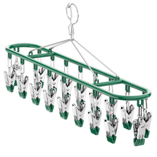 阳台晾袜子衣架神器不锈钢多功能凉衣夹子袜夹挂袜架晒内衣内裤架