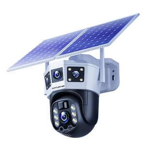 太阳能摄像头监控器户外360度无死角手机远程无电无网室外4G夜视
