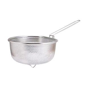 家图腾304不锈钢沥水漏勺厨房焯水捞网饺子捞面勺高温油炸过滤网