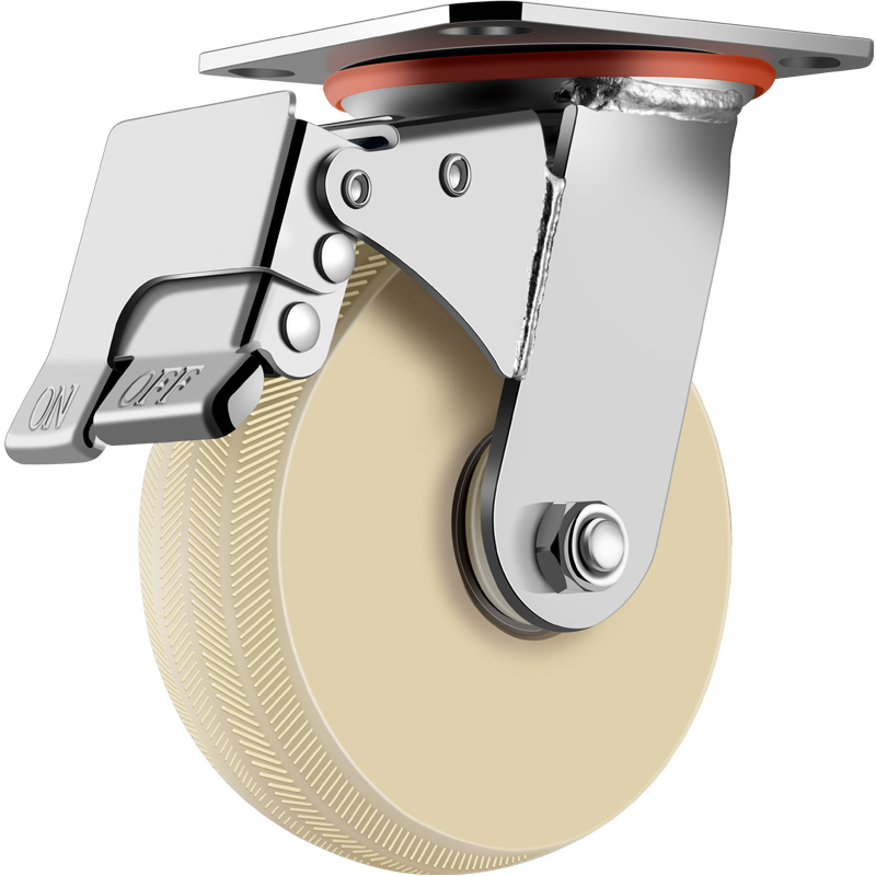 万向轮轮子重型4寸5寸6寸8寸尼龙轮工业推车尼龙轮脚轮刹车定向轮