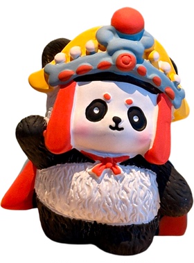 国潮熊猫盲盒公仔手办周边可爱