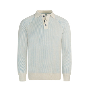 冬季儒雅青年加厚翻领毛衣男时尚保暖针织上衣商务男士polo衫长袖