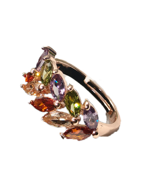 彩叶开口戒指可调节大小十指