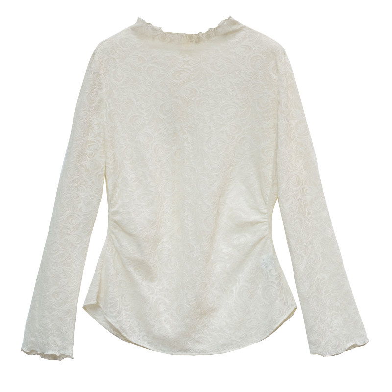 木子理想胖mm大码收腰显瘦蕾丝衫