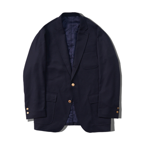 KUFFYLINK单排金扣羊毛休闲常春藤西装外套ivy布雷泽西服