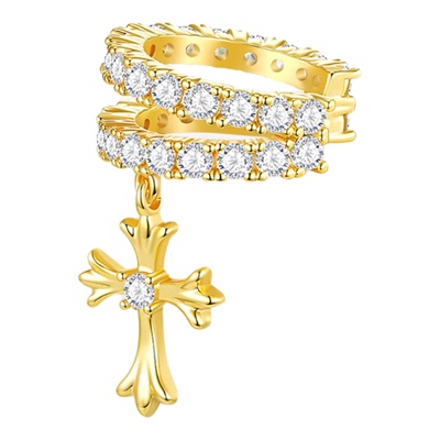 气质高级感精致百搭十字架耳夹