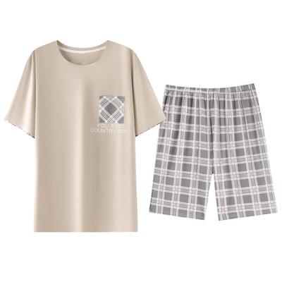 睡衣男夏季莫代尔短袖短裤家居服