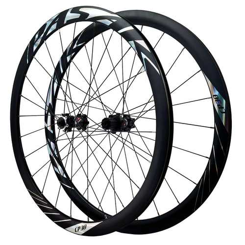 700C越野公路轮组六钉碟刹快拆桶轴HG/MS/XD铝合金7005直拉竞技轮