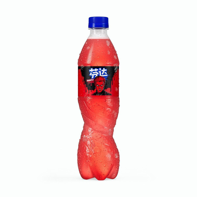 芬达草莓味万圣节限定口味500ml*12瓶整箱买就送限定礼品送完为止
