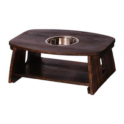 坑几飘窗实木可折叠围炉煮茶桌子