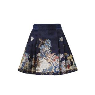 十三余童装[白玉青花-套装]国风汉服女童新款长短马面裙春夏