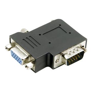 CY 弯头VGA公转VGA母 HDB15母对公上弯90度 投影仪显示器转接头线