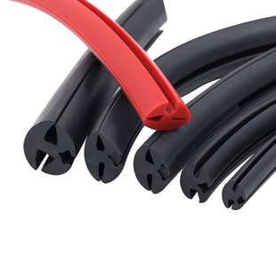 玻璃视窗密封条柜门防撞条S型橡胶条机械防护卡嵌条H型压条三口条